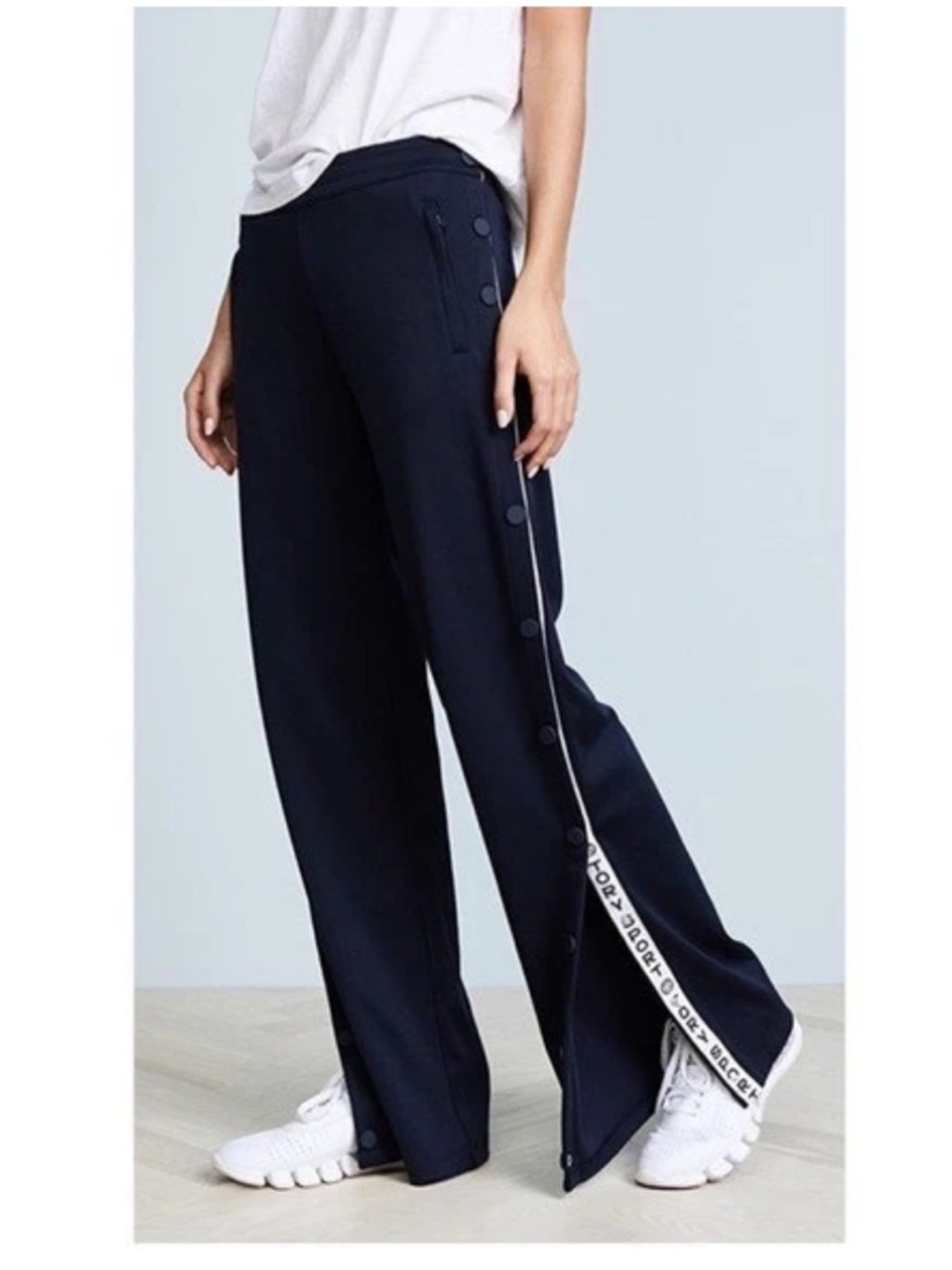 Tory Burch Tory Sport banner tear away track pants